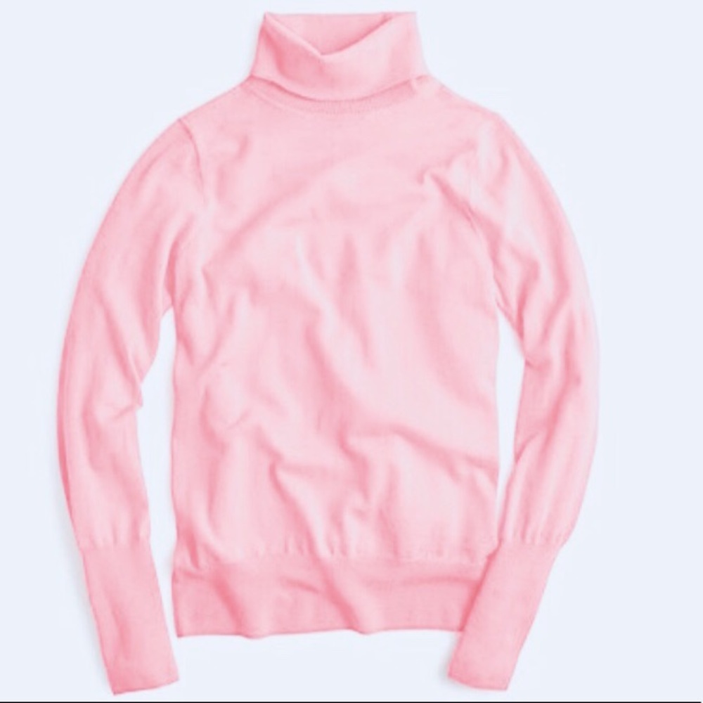 J Crew Blush Pink Wool-Blend Turtleneck Size Small